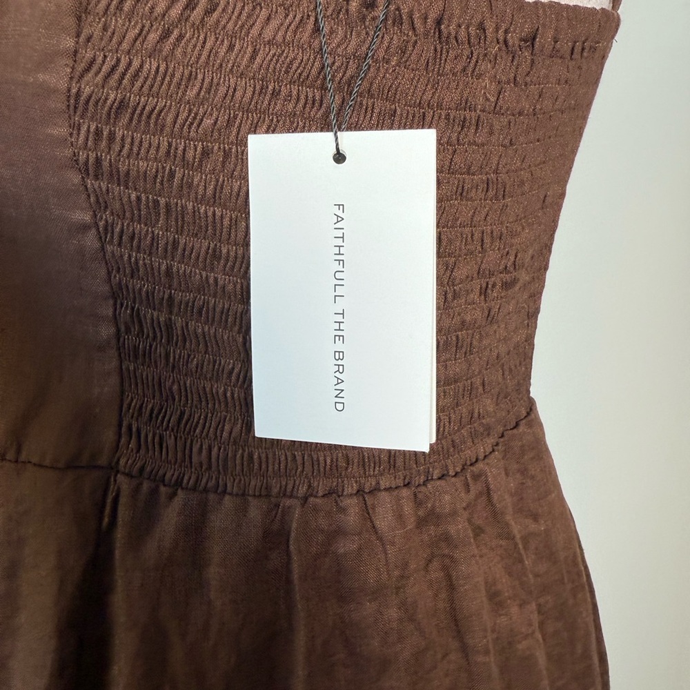 Dress in chocolate Elegant Brown One-Shoulder Dress - Picture 7 of 8